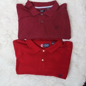 BUNDLE 2 polo shirts chaps  izod sz 2xl xxl